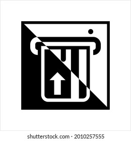 Insert Card Icon, Credit, Debit, Atm, Gift Card Vector Art Illustration