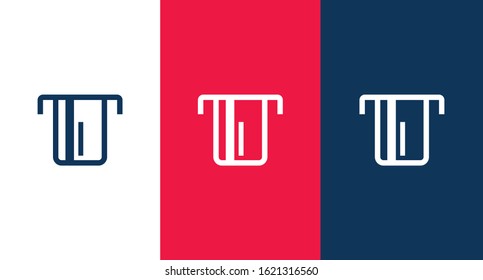 Insert card icon illustration isolated vector sign symbol