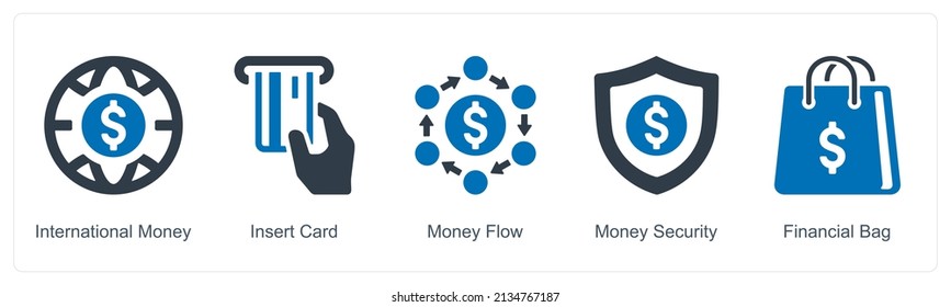 Insertar Concepto De Icono De Tarjeta Y Flujo De Dinero