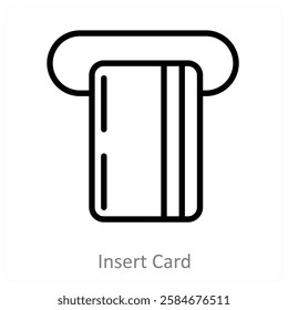 Insert Card and payment icon concept