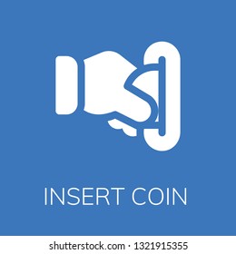  Insert coin icon. Editable  Insert coin icon for web or mobile.