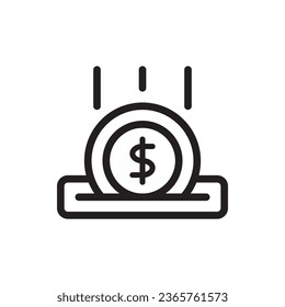 Insertar icono de esquema de moneda. Insertar icono de moneda