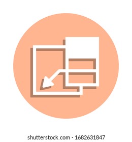 Insert column badge icon. Simple glyph, flat vector of web icons for ui and ux, website or mobile application