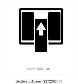 insert column and insert icon concept