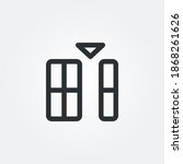 insert column right icon vector isolated with line style and black color
