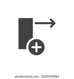 Insertar ícono de fila de columna símbolo de Vector simple