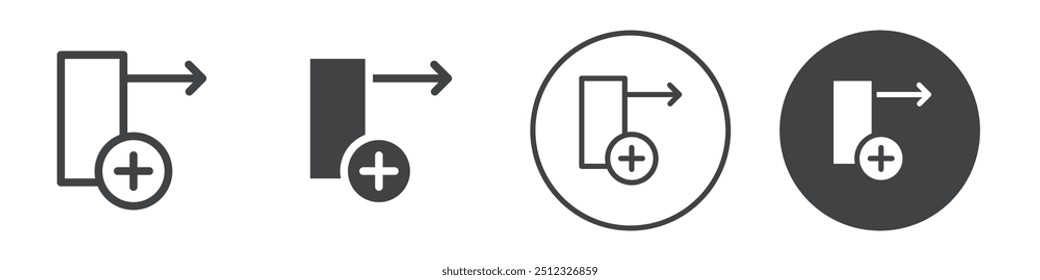 Inserir ícone de linha de coluna Estrutura de tópicos do logotipo do vetor