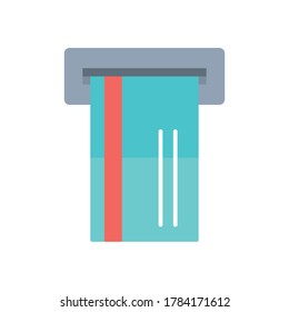 Insert Credit Card Icon in ATM icon, Shopping sign over white background, flat style, vector illustration