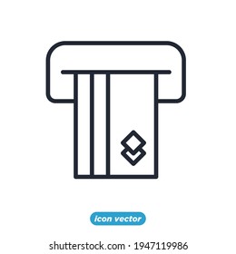 Inserta un icono de tarjeta de crédito. Plantilla de símbolo ATM para ilustración vectorial de colección de diseño gráfico y web