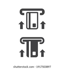 Insert credit card icon. Bank ATM symbol.