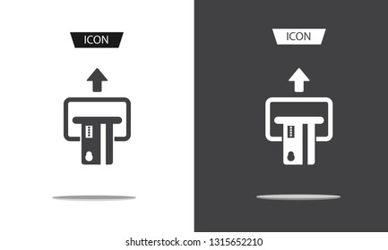 insert credit card icon isolated on white background.