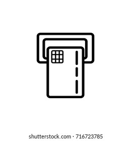 Insert credit card icon on the white background