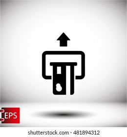 Insert credit card icon. Shopping sign. Bank ATM symbol. 