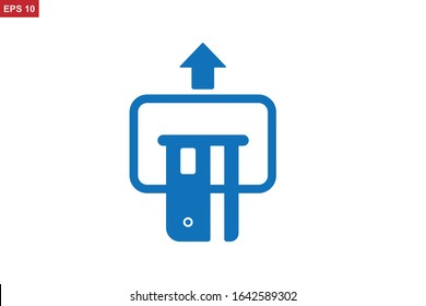 Insert credit card icon vector 