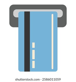 insert a credit card into an ATM machine