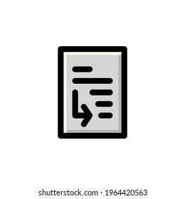 Insert Cross-reference Document User Interface Outline Icon Logo Vector Illustration
