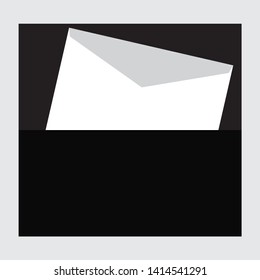 insert envelope, vector on a white background