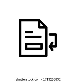 Insert Footnote Document User Interface Outline Icon Logo Vector Illustration
