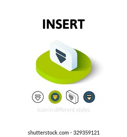 Insert Icon Vector Symbol Flat Outline Stock Vector (Royalty Free ...