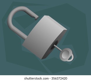 Insert the key into the lock
