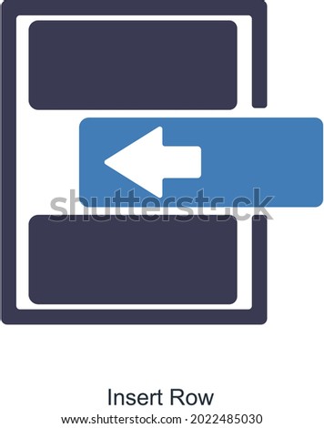 Insert Row in Excel Icon Concept