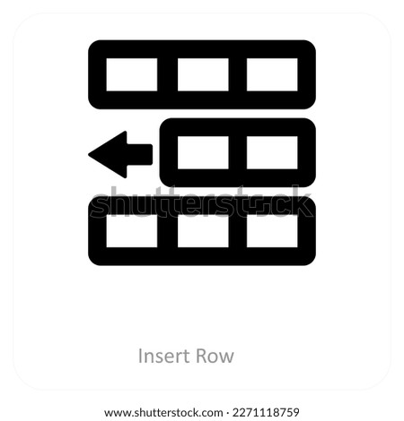 insert row and insert icon concept