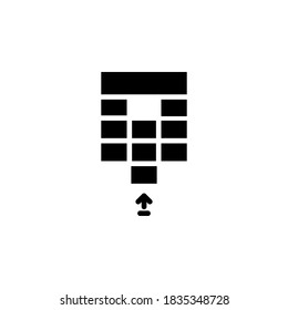 insertar icono de fila. uso perfecto para sitio web, afiche, banner, presentación, plantilla de impresión, aplicación y más productos. diseño de iconos estilo sólido