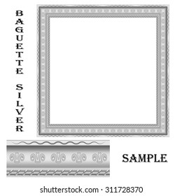 Insert this frame your favorite image and give to friends
square frame made of silver, and the sample size increased