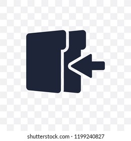 Insert transparent icon. Insert symbol design from Web navigation collection. Simple element vector illustration on transparent background.