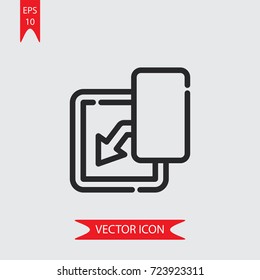 Insert vector icon, illustration symbol
