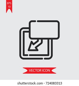 Insert vector icon, illustration symbol