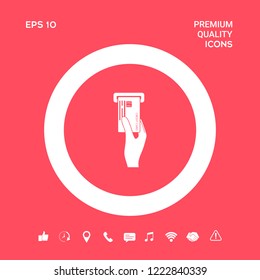 Inserting credit card icon. Graphic elements for your design