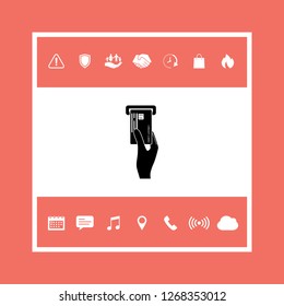 Inserting credit card icon. Graphic elements for your design
