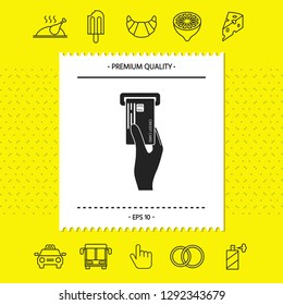 Inserting credit card icon. Graphic elements for your design