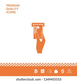 Inserting credit card icon. Graphic elements for your design