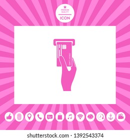 Inserting credit card icon. Graphic elements for your design