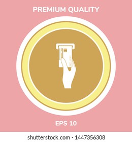 Inserting credit card icon. Graphic elements for your design