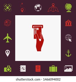 Inserting credit card icon. Graphic elements for your design