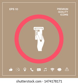 Inserting credit card icon. Graphic elements for your design