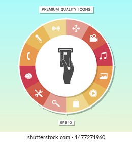 Inserting credit card icon. Graphic elements for your design