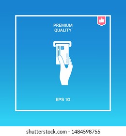 Inserting credit card icon. Graphic elements for your design
