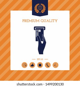 Inserting credit card icon. Graphic elements for your design