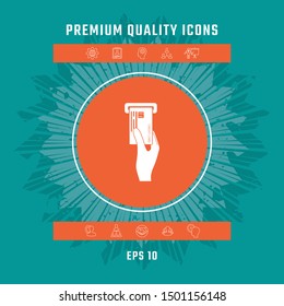 Inserting credit card icon. Graphic elements for your design