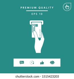 Inserting credit card icon. Graphic elements for your design