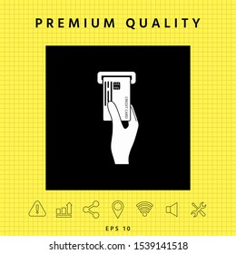 Inserting credit card icon. Graphic elements for your design