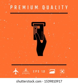 Inserting credit card icon. Graphic elements for your design