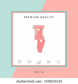 Inserting credit card icon. Graphic elements for your design