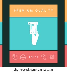 Inserting credit card icon. Graphic elements for your design
