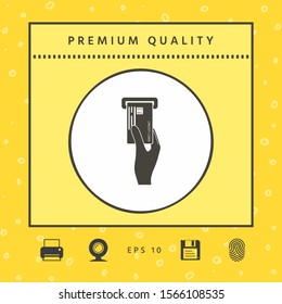 Inserting credit card icon. Graphic elements for your design