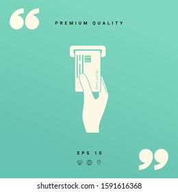 Inserting credit card icon. Graphic elements for your design